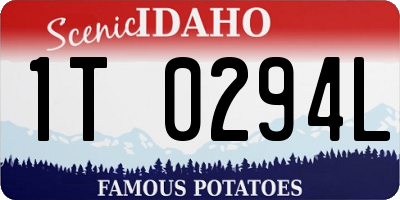 ID license plate 1T0294L