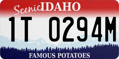ID license plate 1T0294M
