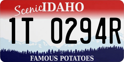 ID license plate 1T0294R