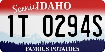 ID license plate 1T0294S