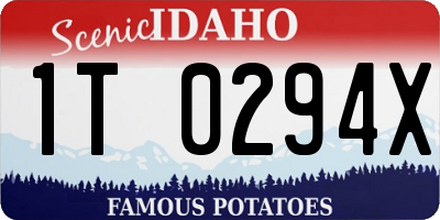 ID license plate 1T0294X