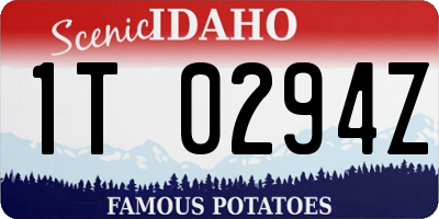 ID license plate 1T0294Z