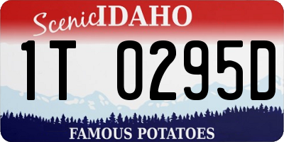 ID license plate 1T0295D