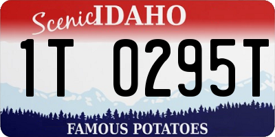 ID license plate 1T0295T
