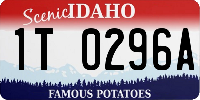 ID license plate 1T0296A