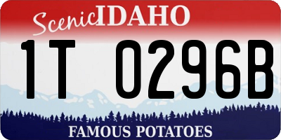 ID license plate 1T0296B