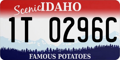 ID license plate 1T0296C