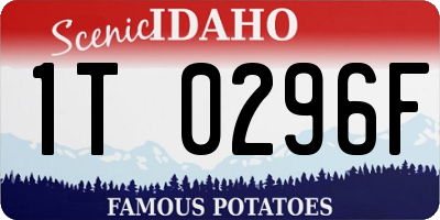 ID license plate 1T0296F