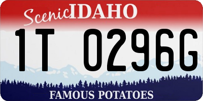 ID license plate 1T0296G