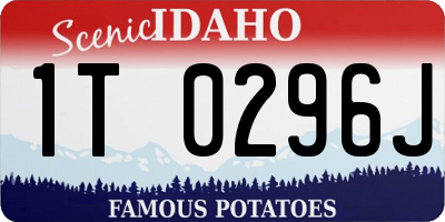 ID license plate 1T0296J