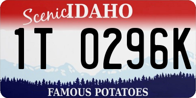ID license plate 1T0296K