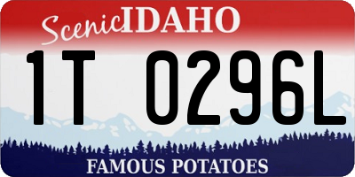 ID license plate 1T0296L