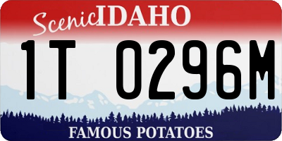 ID license plate 1T0296M