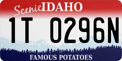 ID license plate 1T0296N