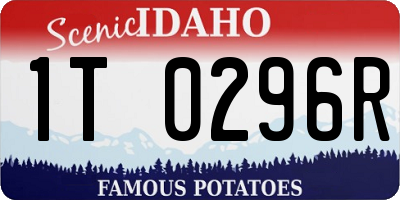 ID license plate 1T0296R