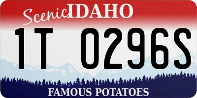 ID license plate 1T0296S