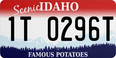 ID license plate 1T0296T