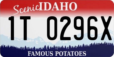 ID license plate 1T0296X