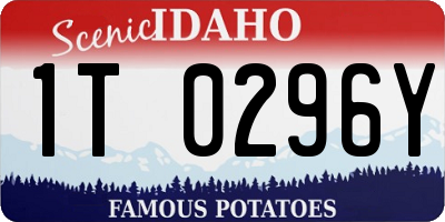 ID license plate 1T0296Y