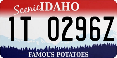 ID license plate 1T0296Z