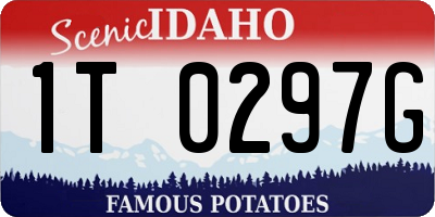 ID license plate 1T0297G
