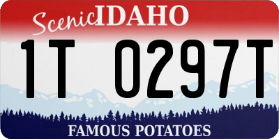 ID license plate 1T0297T