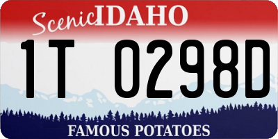 ID license plate 1T0298D