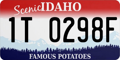 ID license plate 1T0298F