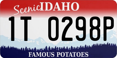 ID license plate 1T0298P