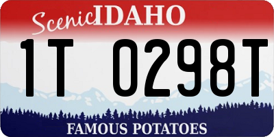 ID license plate 1T0298T