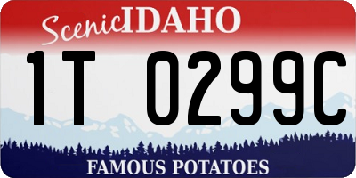 ID license plate 1T0299C