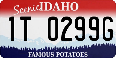ID license plate 1T0299G