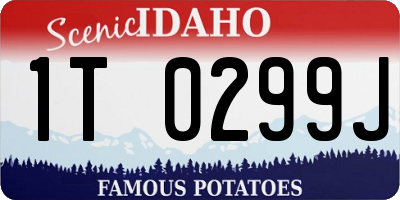 ID license plate 1T0299J