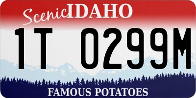 ID license plate 1T0299M