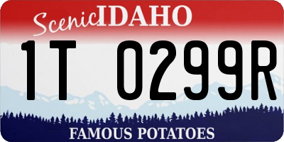 ID license plate 1T0299R