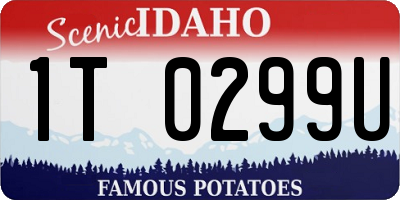 ID license plate 1T0299U