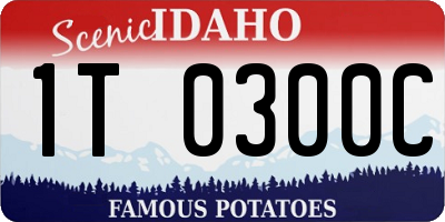 ID license plate 1T0300C
