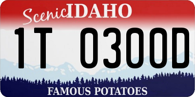 ID license plate 1T0300D
