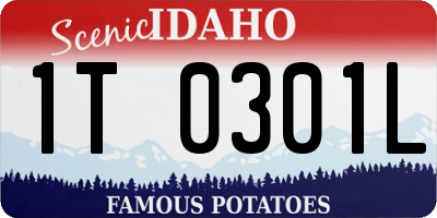ID license plate 1T0301L