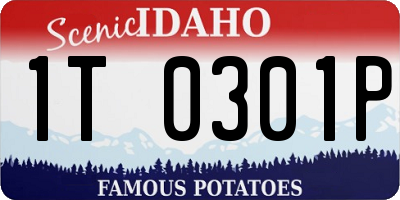 ID license plate 1T0301P
