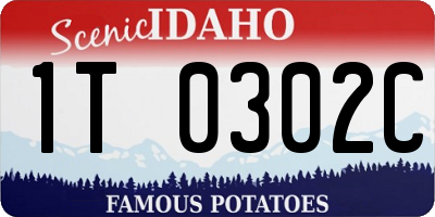 ID license plate 1T0302C