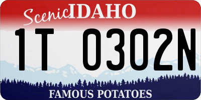 ID license plate 1T0302N