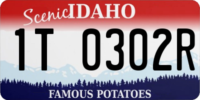 ID license plate 1T0302R