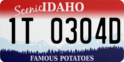 ID license plate 1T0304D