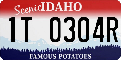 ID license plate 1T0304R