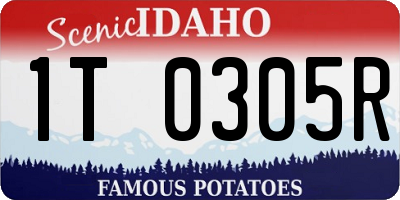 ID license plate 1T0305R