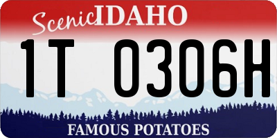 ID license plate 1T0306H