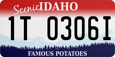ID license plate 1T0306I