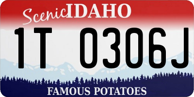ID license plate 1T0306J