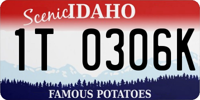 ID license plate 1T0306K